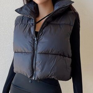 Women's Black Puffer Vest